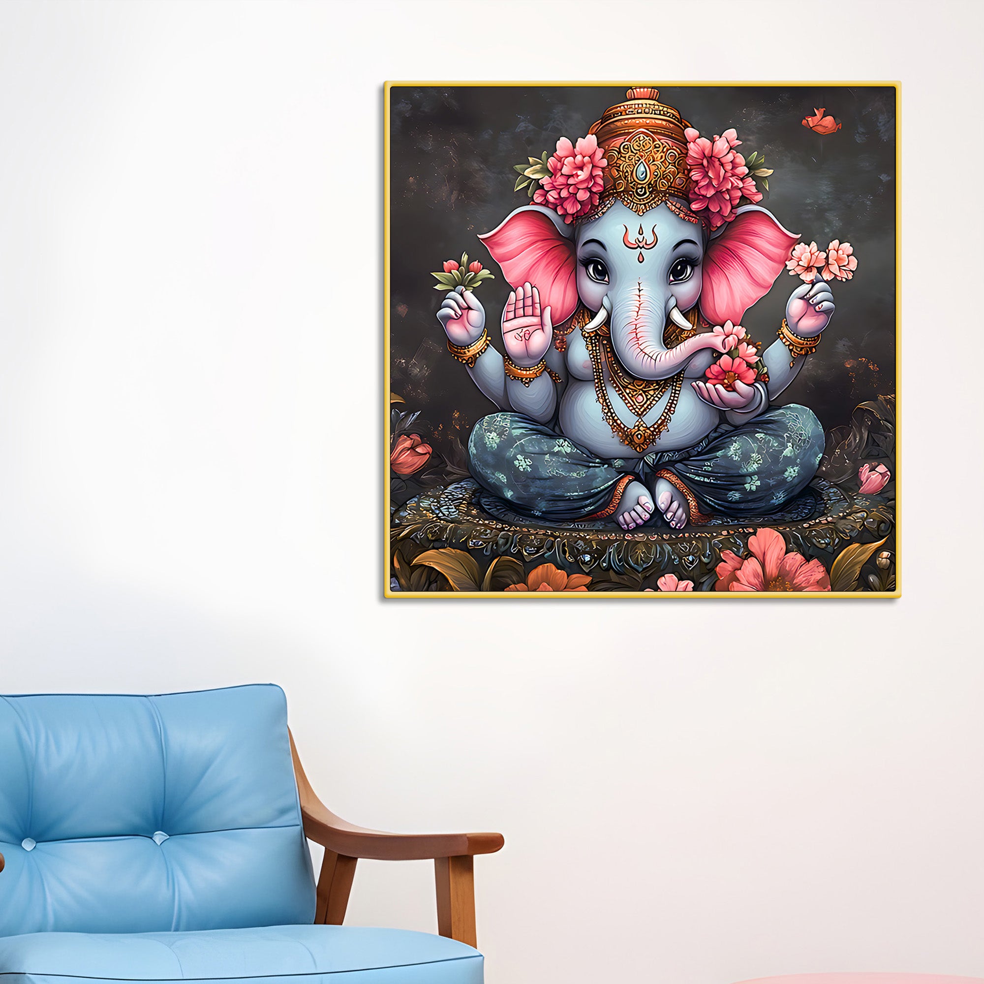 Classic Hindu God Ganpati Wall Painting