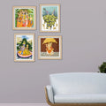 Classic Indian Devotional Wall Art Frame Set of 4