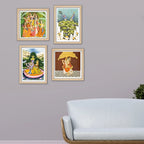 Classic Indian Devotional Wall Art Frame Set of 4
