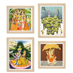 Classic Indian Devotional Wall Art Frame Set of 4
