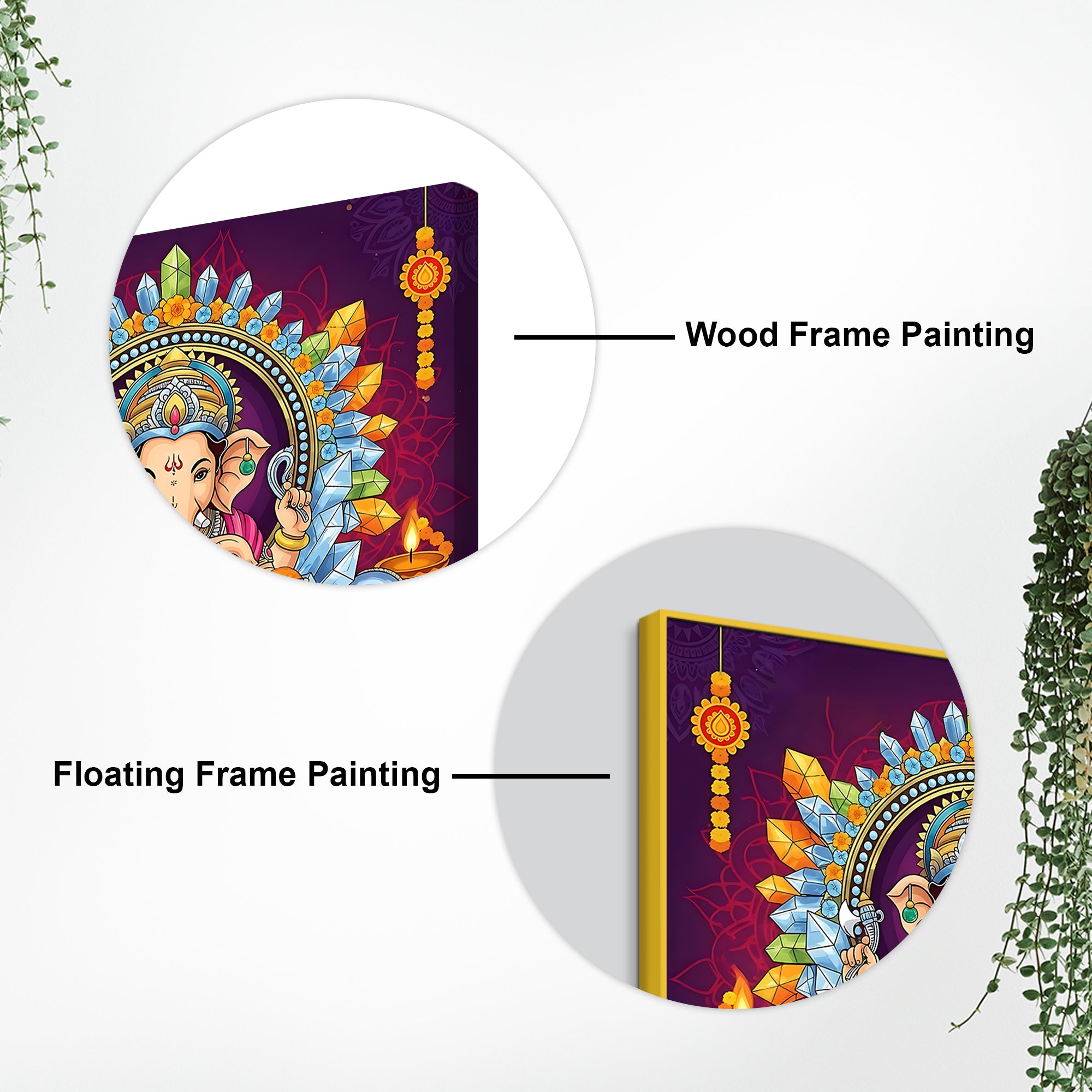 Classic Indian Ganesha Painting for Home