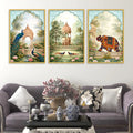 Classic Indian Palace Wall Art Canvas Painting Set of Three