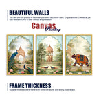 Classic Indian Palace Wall Art Canvas Painting Set of Three