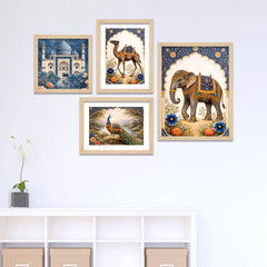 classic-indian-royal-decor-wall-frame-set-of-four