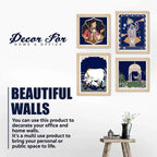 Classic Indian Wall Art Frame Set of 4 for Home Decoration