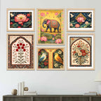 Classic Indian Wall Art Frame Set of 6