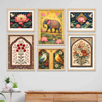 Classic Indian Wall Art Frame Set of 6