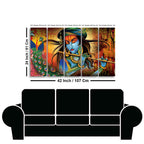 Classic Lord Krishna Premium Wall Painting of Five Pieces