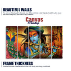 Classic Lord Krishna Premium Wall Painting of Five Pieces