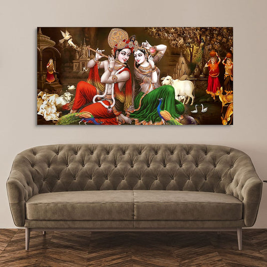 Classic Lord Radha Krishna Premium Wall Painting