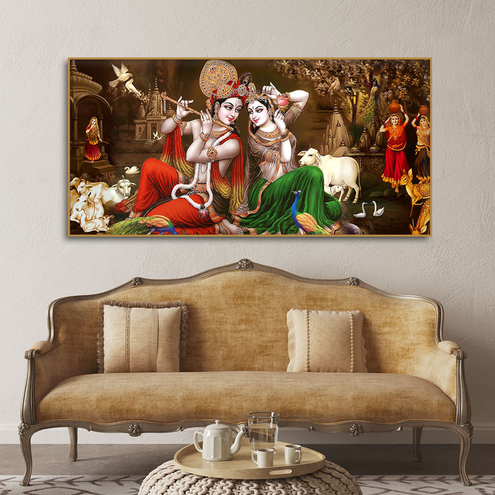 Large Radha Krishna Wall Poster