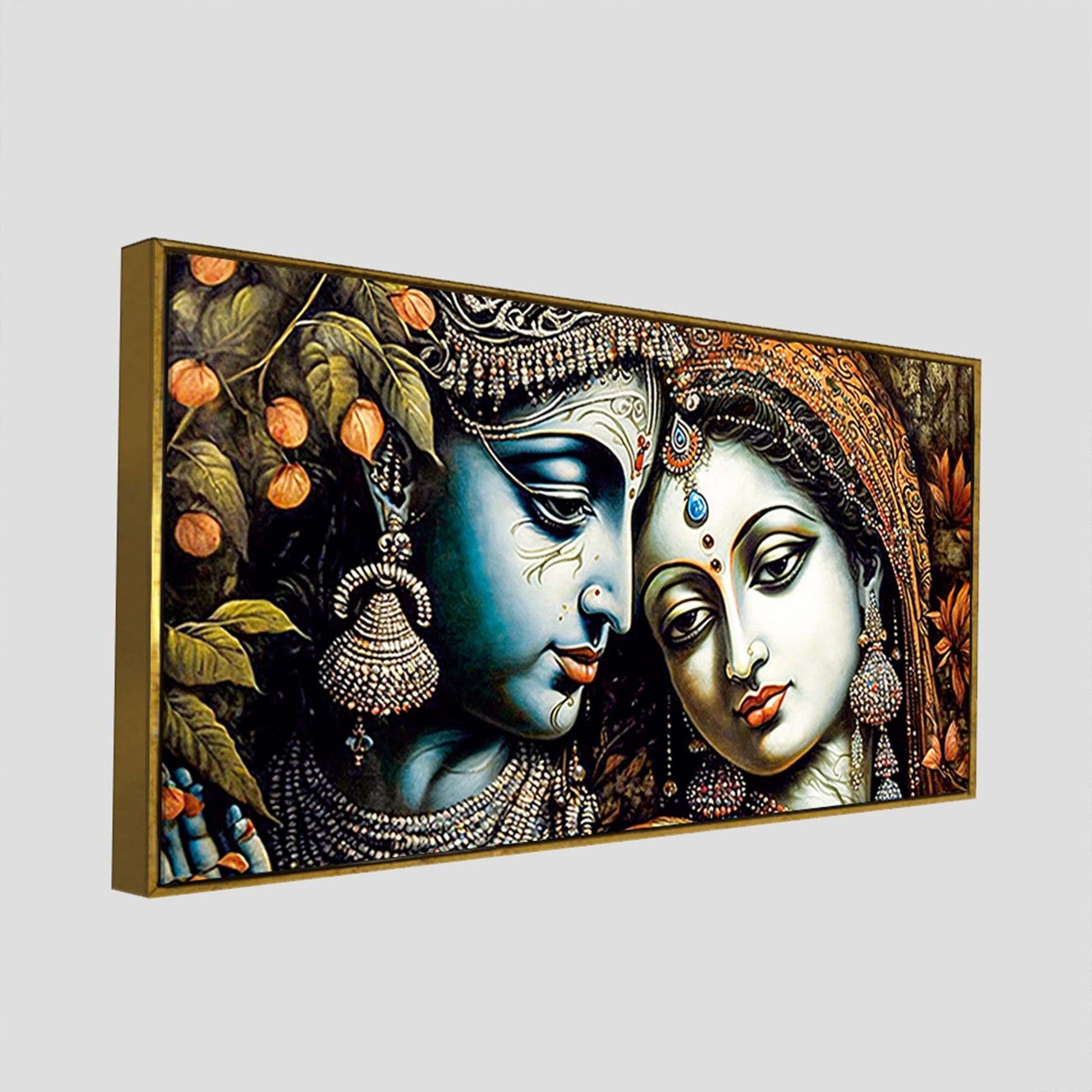 Classic Lord Radha Rani and krishna Canvas Wall Painting