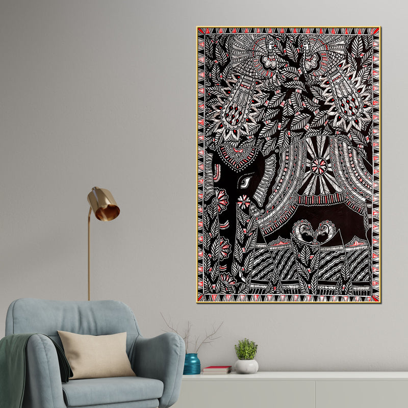 classic-madhubani-canvas-painting-for-artistic-indian-home-decor