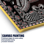Classic Madhubani Canvas Painting for Artistic Indian Home Decor