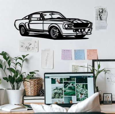 Classic Muscle Car Metal Wall Art | Car Wall Decor