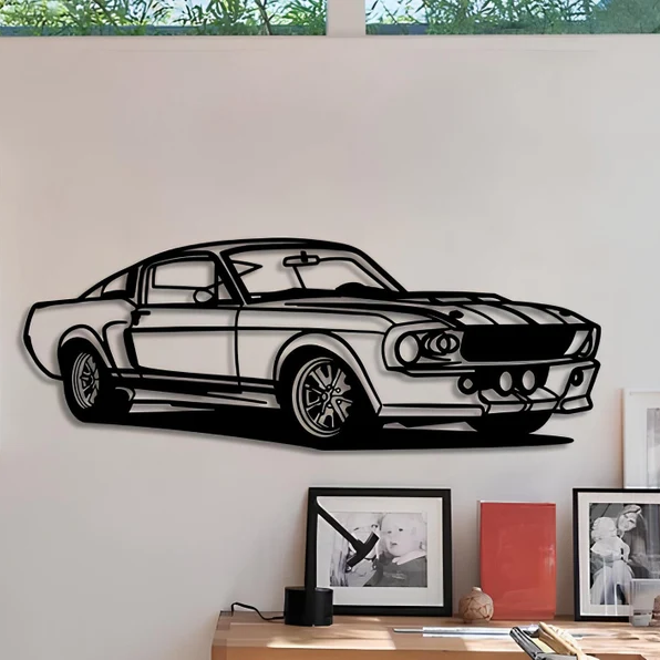 Classic Muscle Car Metal Wall Art | Car Wall Decor