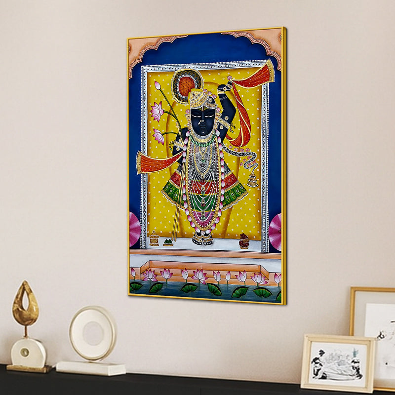 Classic Nathdwara Lord Shrinath Ji Pichwai Canvas Wall Painting