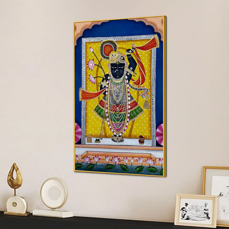 Classic Nathdwara Lord Shrinath Ji Pichwai Canvas Wall Painting