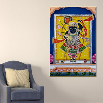 Classic Nathdwara Lord Shrinath Ji Pichwai Canvas Wall Painting