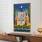 Classic Nathdwara Shreenathji Krishna Pichwai Canvas Wall Painting
