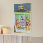 Classic Nathdwara Shrinath Ji Darbar Spiritual Canvas Wall Painting