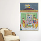 Classic Nathdwara Shrinath Ji Darbar Spiritual Canvas Wall Painting