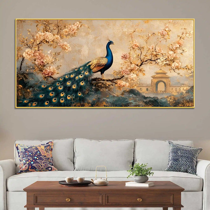 Classic Peacock Canvas Wall Art Painting