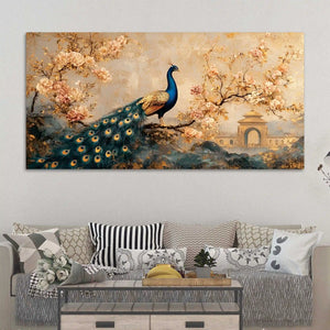 Classic Peacock Canvas Wall Art Painting