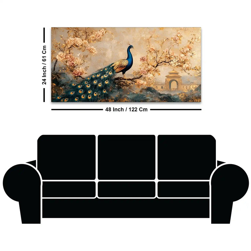 Classic Peacock Canvas Wall Art Painting
