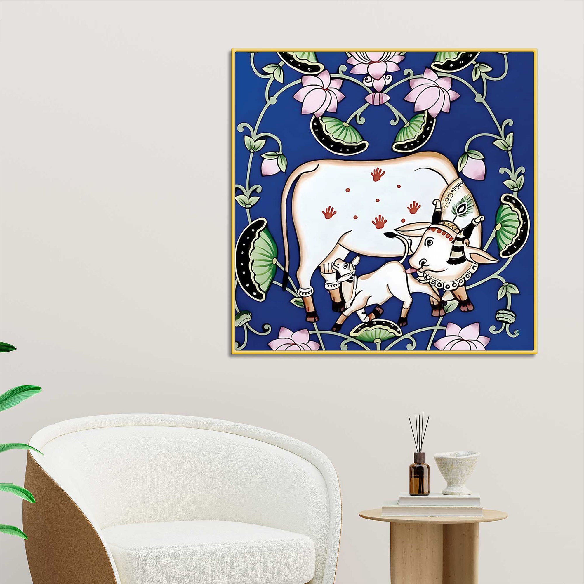 classic-pichwai-cow-calf-painting-on-canvas-indian-wall-decor