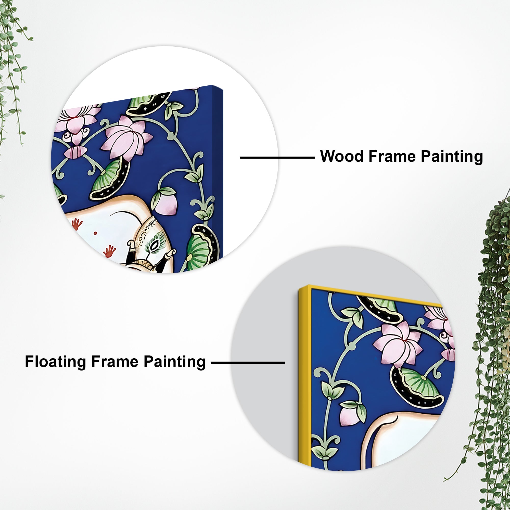 Classic Pichwai Cow Calf Painting on Canvas | Indian Wall Décor