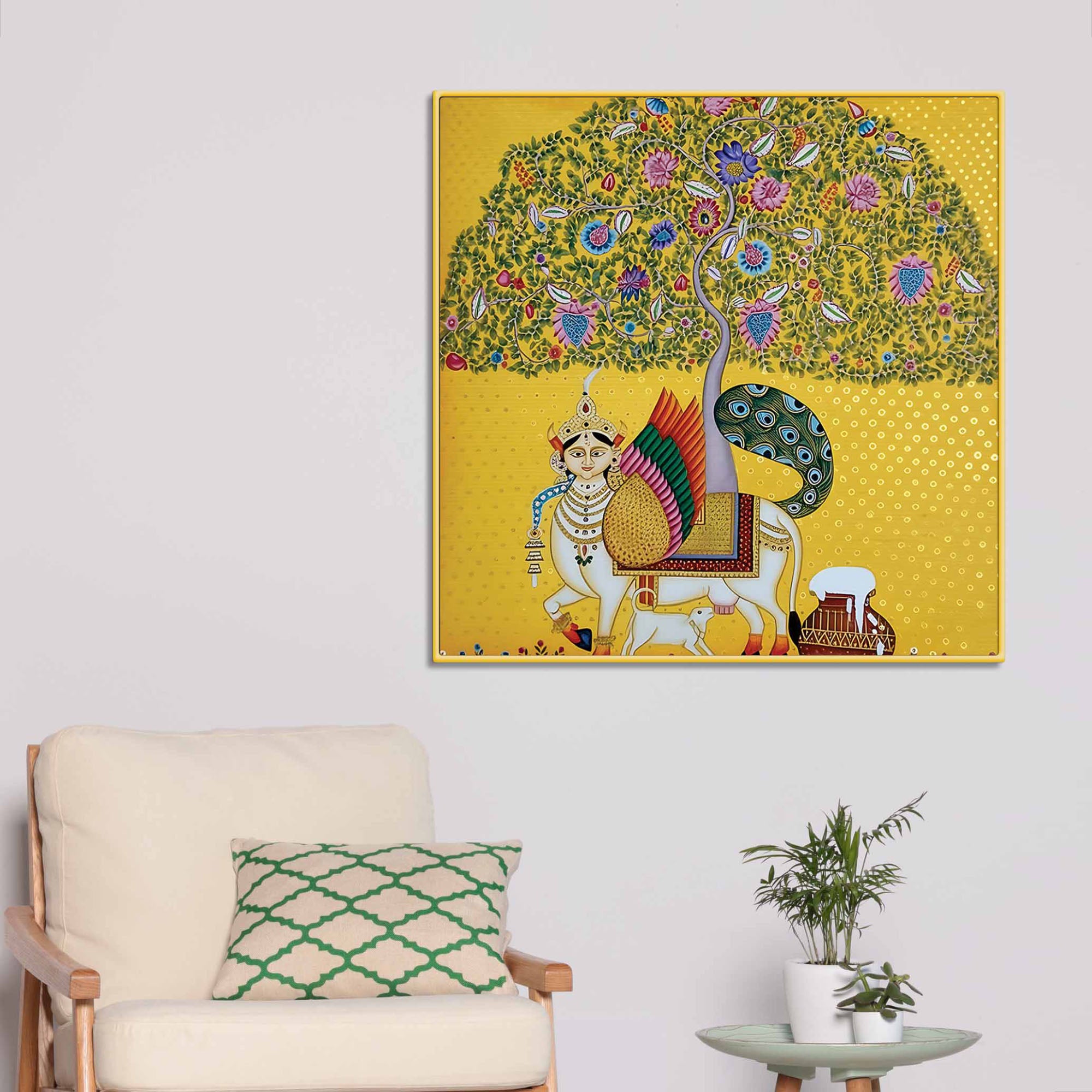 Classic Pichwai Painting on Canvas for Pooja Room & Living Room