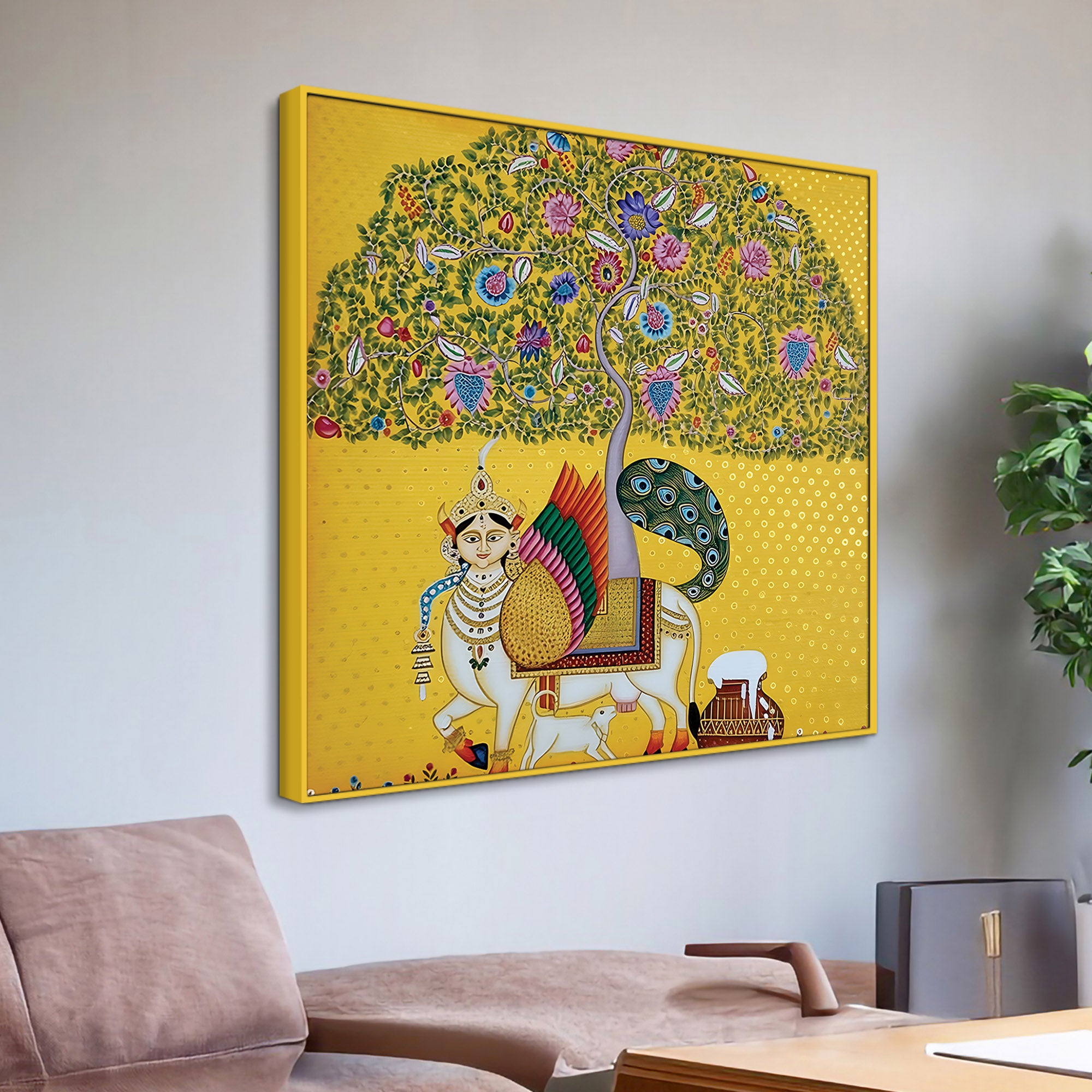 Classic Pichwai Painting on Canvas for Pooja Room & Living Room