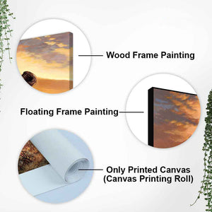 Classic Premium Quality Wall Painting of Brown Horse in Sunset