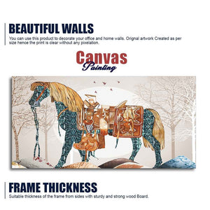 Classic Premium Quality Wall Painting of Patterned Horse