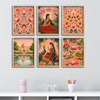 Classic Rajasthani Artwork Wall Frame Set of Six