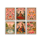 Classic Rajasthani Artwork Wall Frame Set of Six