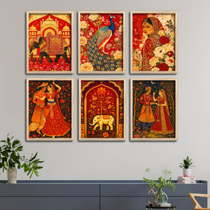 Classic Royal Theme Decorative Wall Frame Set of Six
