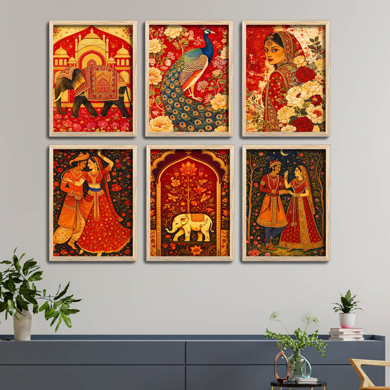 Classic Royal Theme Decorative Wall Frame Set of Six