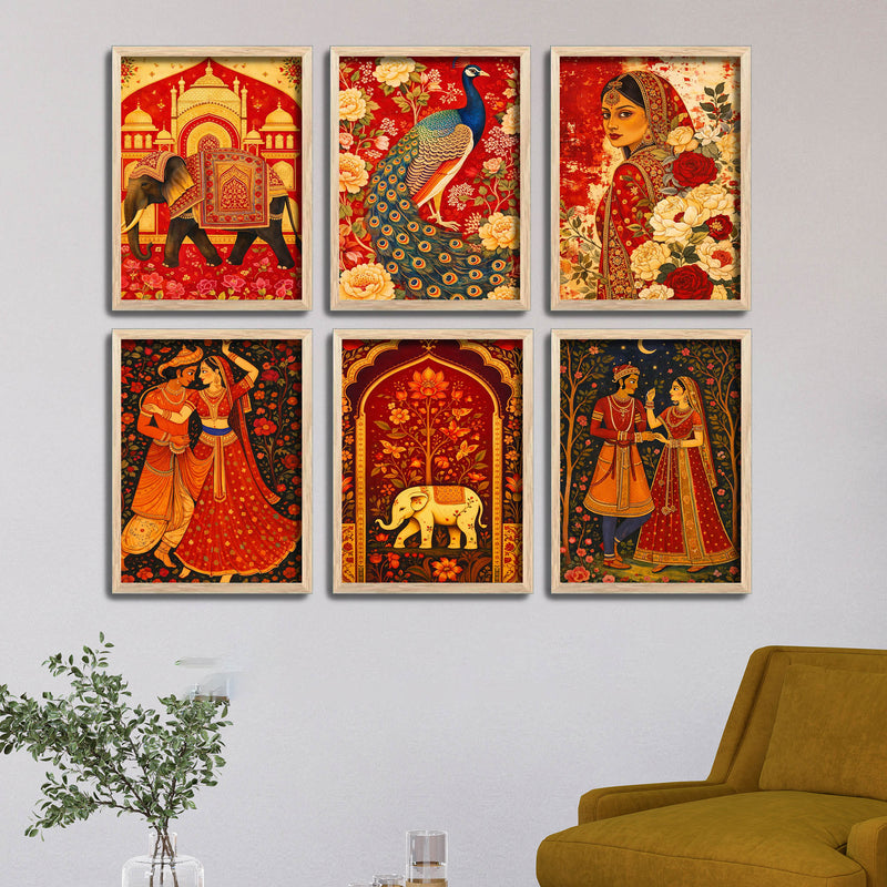 Classic Royal Theme Decorative Wall Frame Set of Six