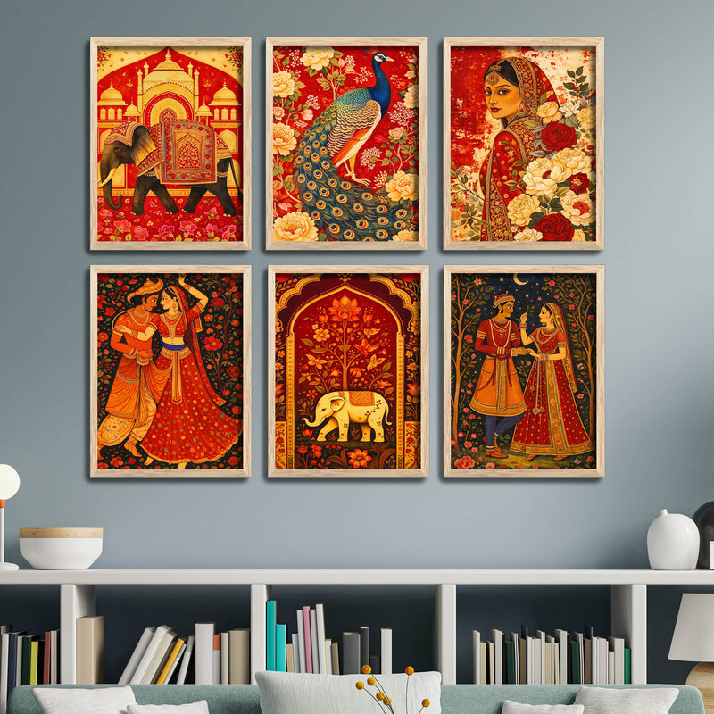 Classic Royal Theme Decorative Wall Frame Set of Six