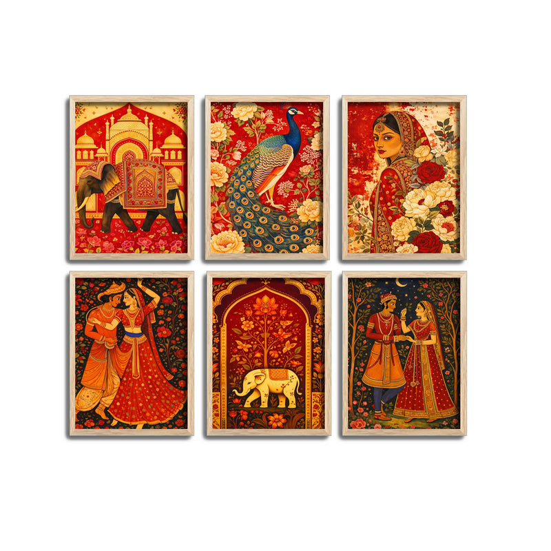 Classic Royal Theme Decorative Wall Frame Set of Six