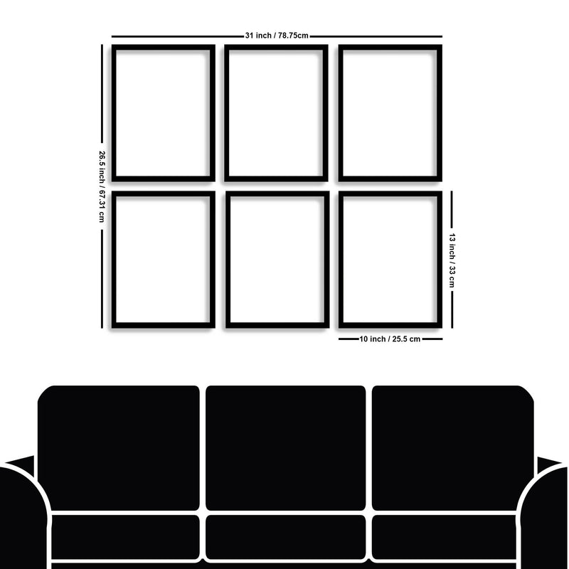 Classic Royal Theme Decorative Wall Frame Set of Six