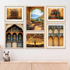Classic Rustic Wall Art Frame Set of 6