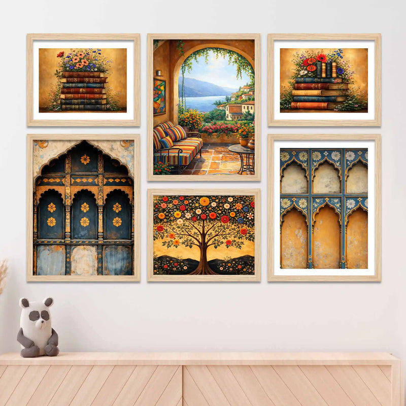 Classic Rustic Wall Art Frame Set of 6