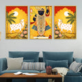 Classic Shrinath Ji Pichwai Wall Art Canvas Painting Set of Three