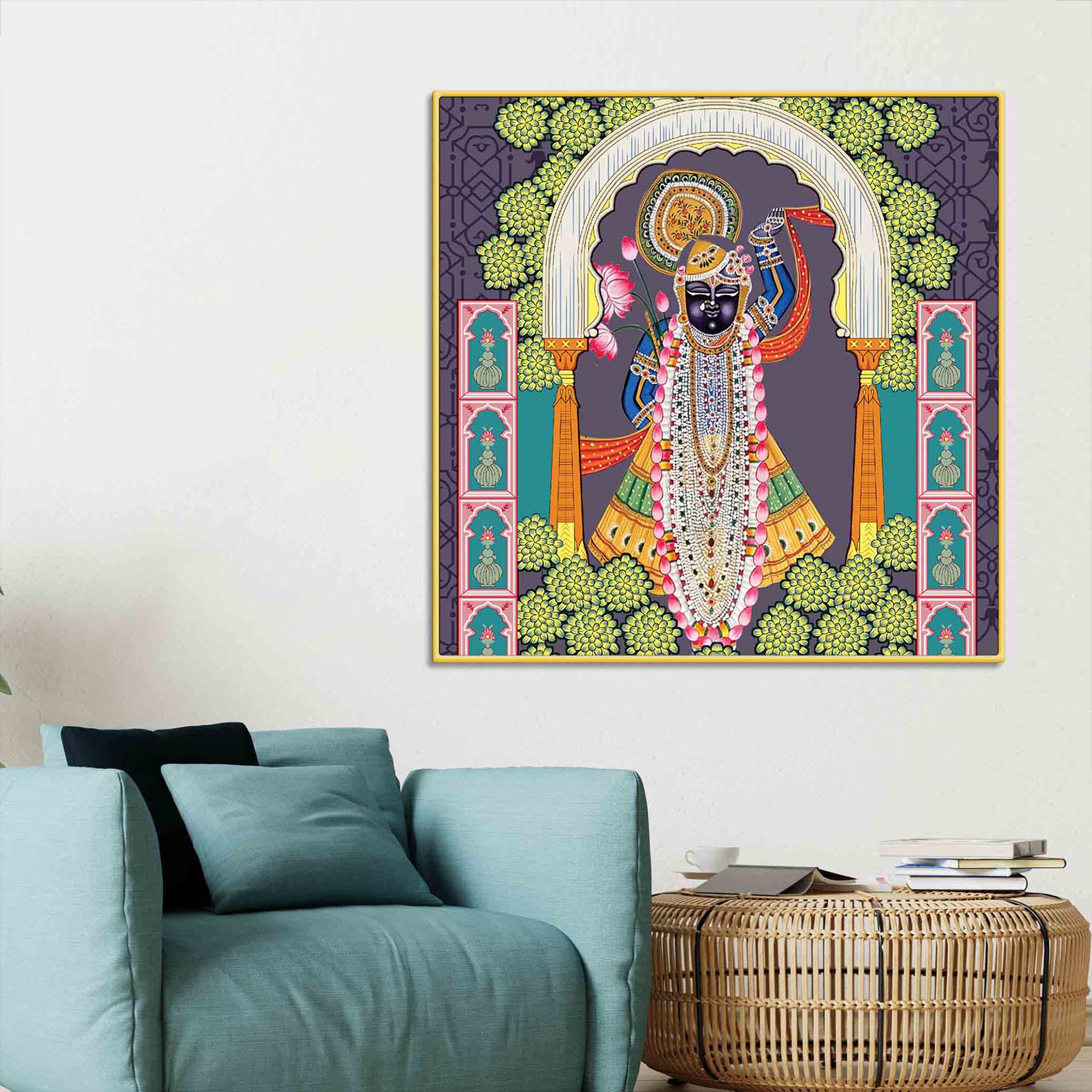 Classic Shrinathji Pichwai Painting on Canvas| Office & Home Décor