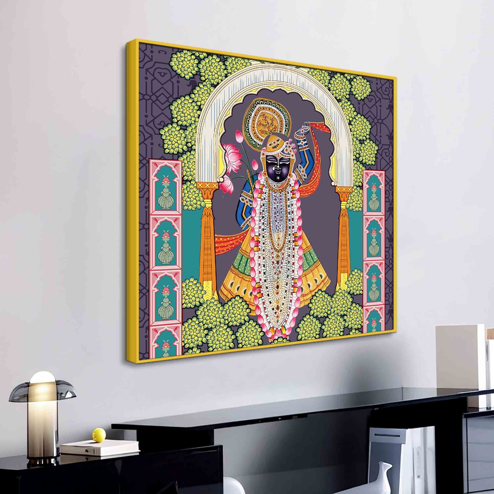 Classic Shrinathji Pichwai Painting on Canvas| Office & Home Décor
