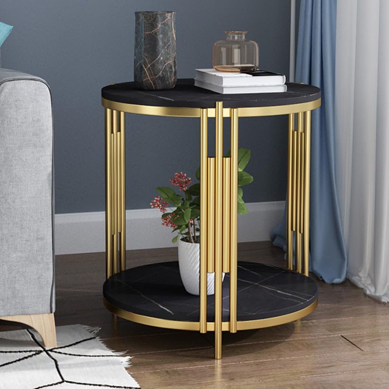 Classic Style Artistic Designer Golden Metal Finish Side Table