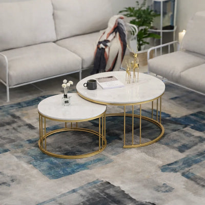 Classic Tethered Metallic Premium Table Set of 2
